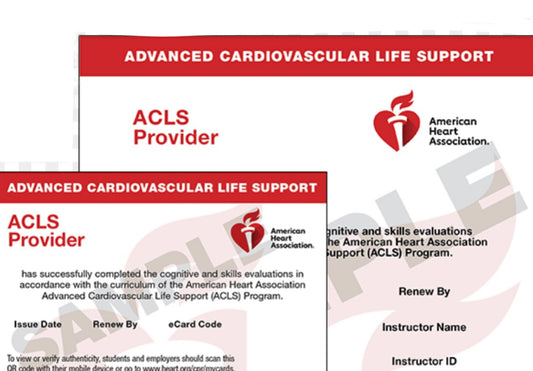 ACLS E-Cards for Instructors Aligned With Ella Med Training Site