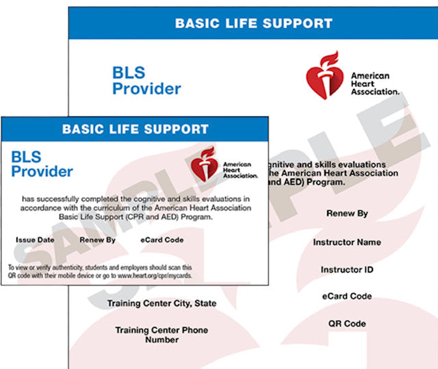 BLS E-Cards for Instructors aligned with Ella Med Training Site